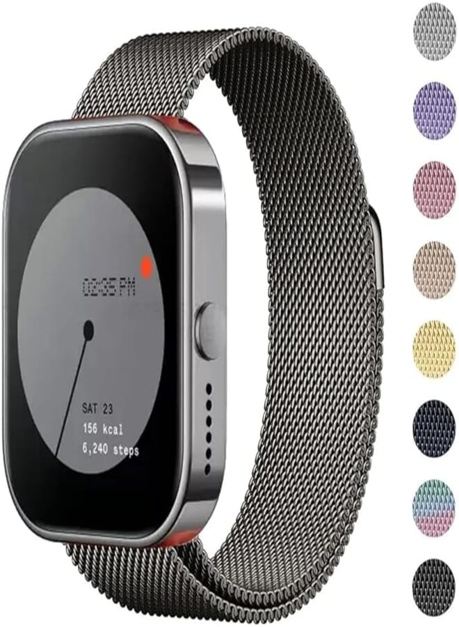 O Ozone Milanese Single Loop Band Compatible with CMF by Nothing Watch Pro Watchband Bracelet, Metal Mesh Magnetic loop Magnetic Folding Buckle Adjustable Sport Straps for Men Women